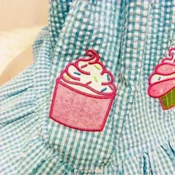 Emily Rose Little Girl Dress Size Toddler 4T with Cupcakes - Picture 3 of 13